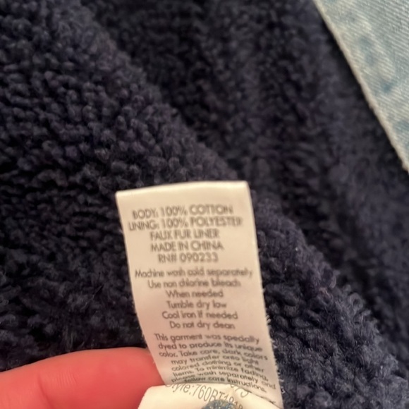 PACSUN denim jean blue Sherpa lined jacket size S - Picture 5 of 9